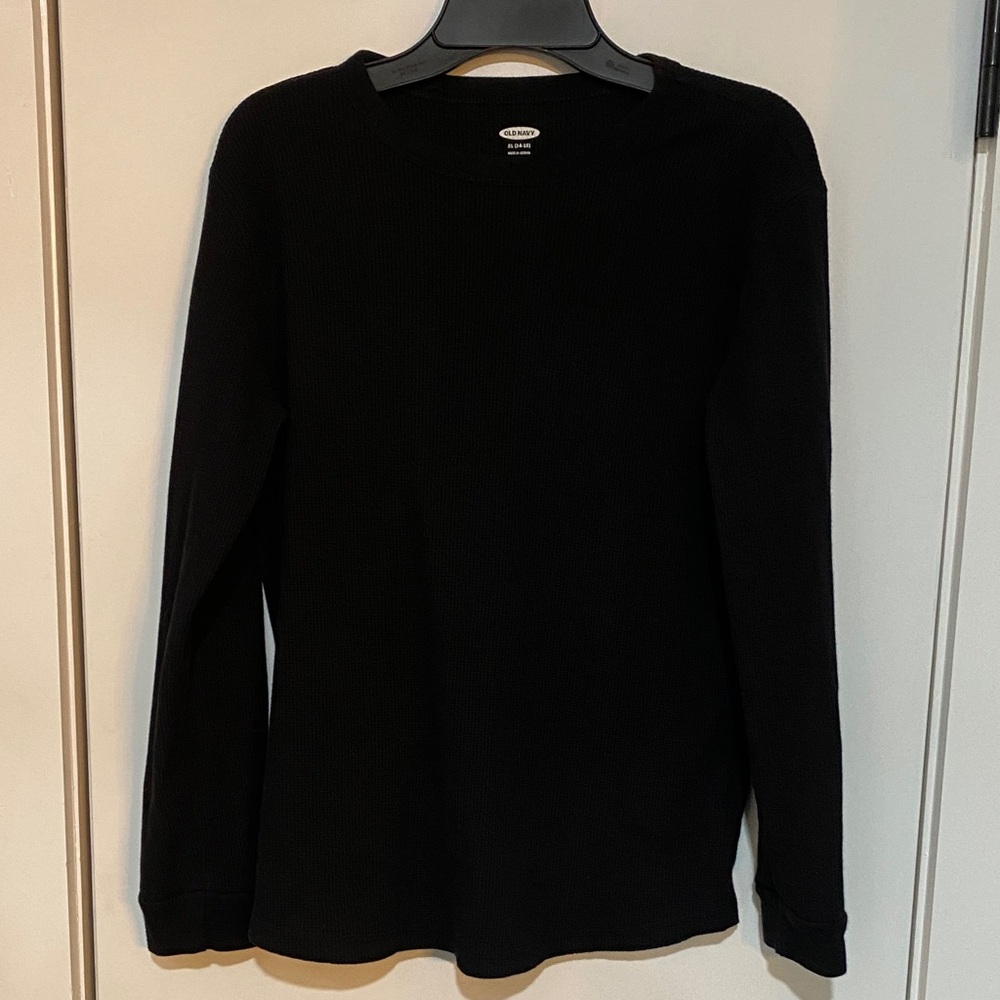 Old Navy Black thermal Knit Top